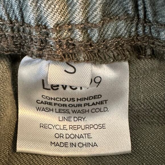Women's NWOT Level 99 Olive Green Linen Blend Drawstring Casual Shorts Size S - Picture 5 of 6